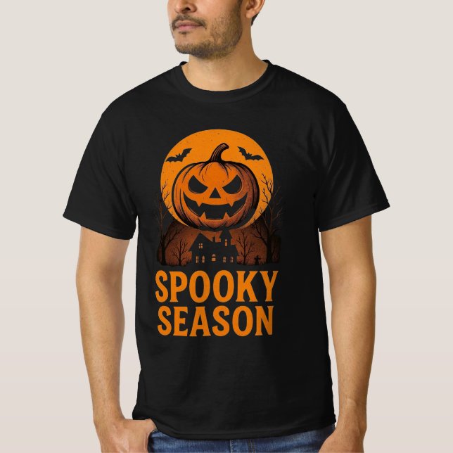 Camiseta TEMPORADA Vintage Jack-O'-Lantern Halloween (Anverso)