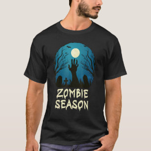 Camiseta Temporada Zombie Moonlit Graveyard Scary Kids Boys