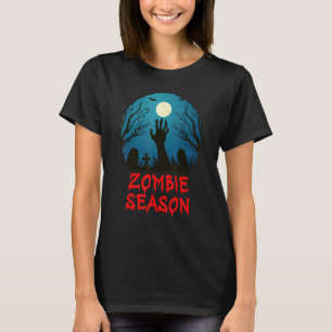 Camiseta Temporada Zombie Moonlit Graveyard Scary Kids Boys