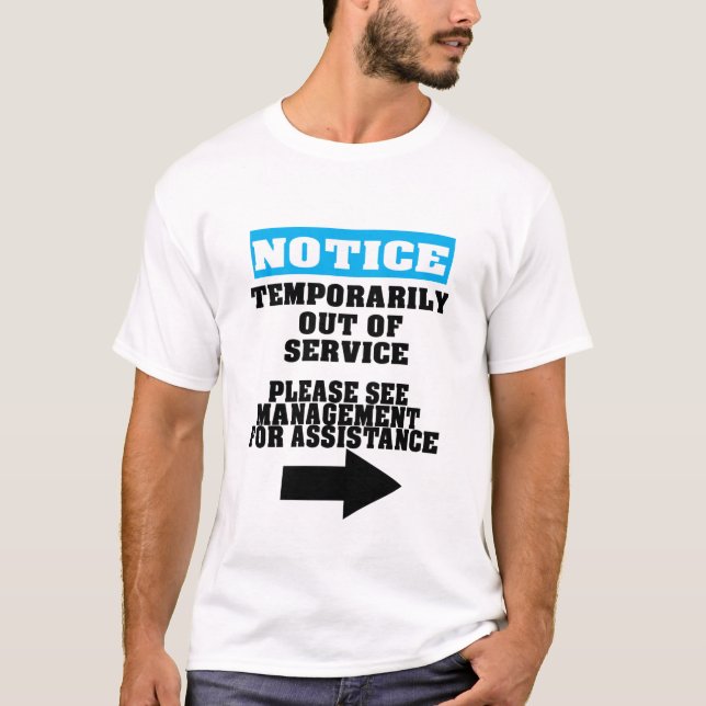 Camiseta Temporalmente fuera de la administración de servic (Anverso)