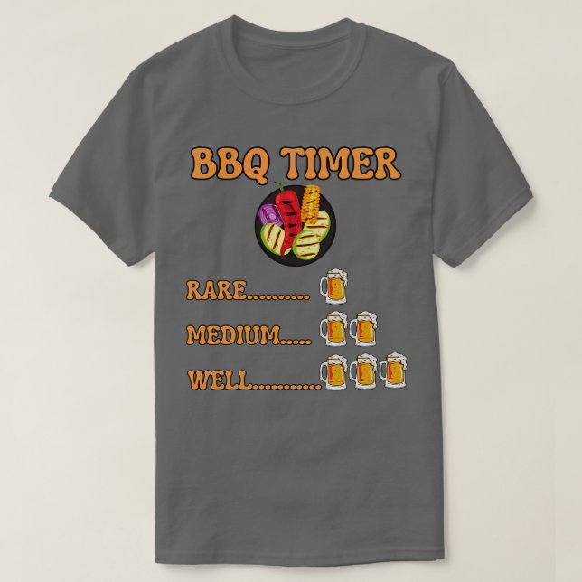 Camiseta temporizador bbq (Diseño del anverso)