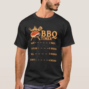 Camiseta Temporizador de barbacoa, amantes de la barbacoa, 