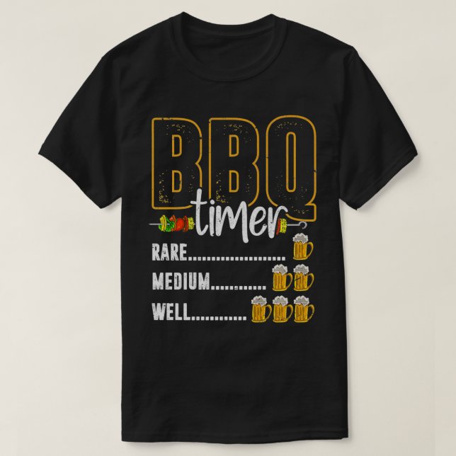 Camiseta Temporizador de barbacoa Raras Raras Barra Funny p (Diseño del anverso)