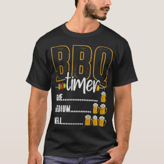 Camiseta Temporizador de barbacoa Raras Raras Barra Funny p