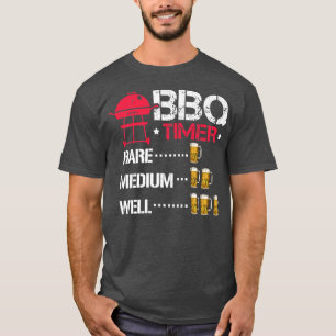 Camiseta Temporizador de barbacoa, una cerveza es rara, 2 e