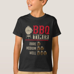 Camiseta Temporizador divertido de carne a la parrilla cerv