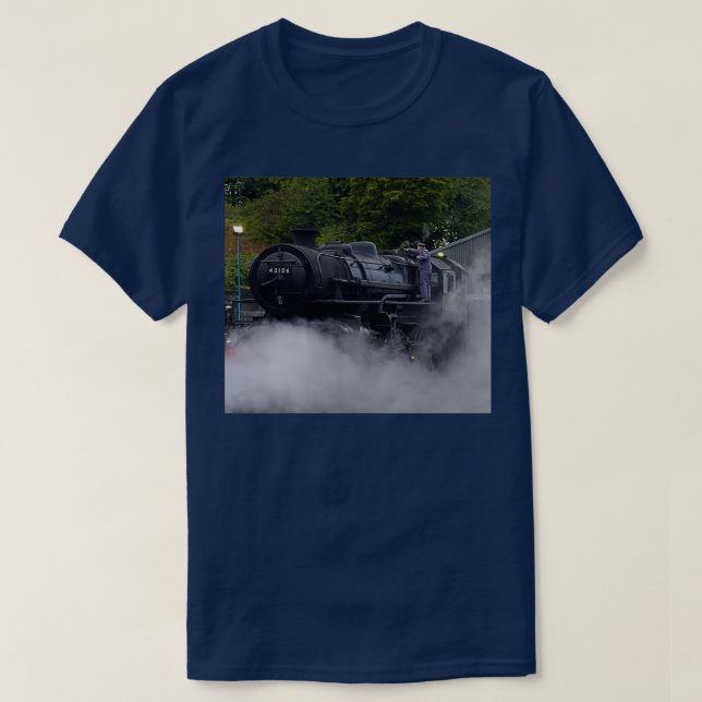 Camiseta Temprano Tren de vapor por la mañana 43106 1 (Diseño del anverso)