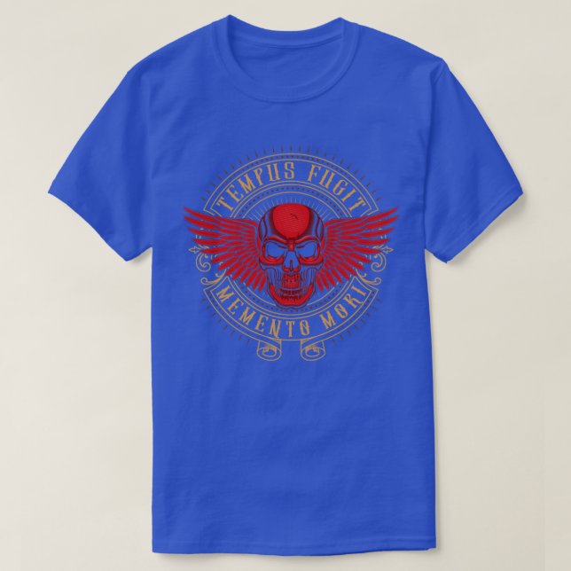 Camiseta Tempus Fugit Memento Mori Latin Phrase (Diseño del anverso)