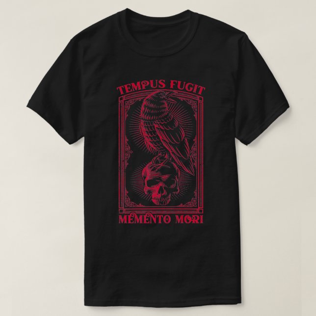 Camiseta Tempus Fugit Memento Mori Latin Phrase Premium (Diseño del anverso)