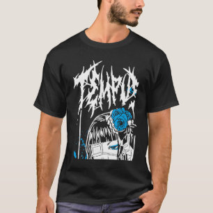 Camiseta Tempus gótico Fugit Metalizado Lolita Dark Academi