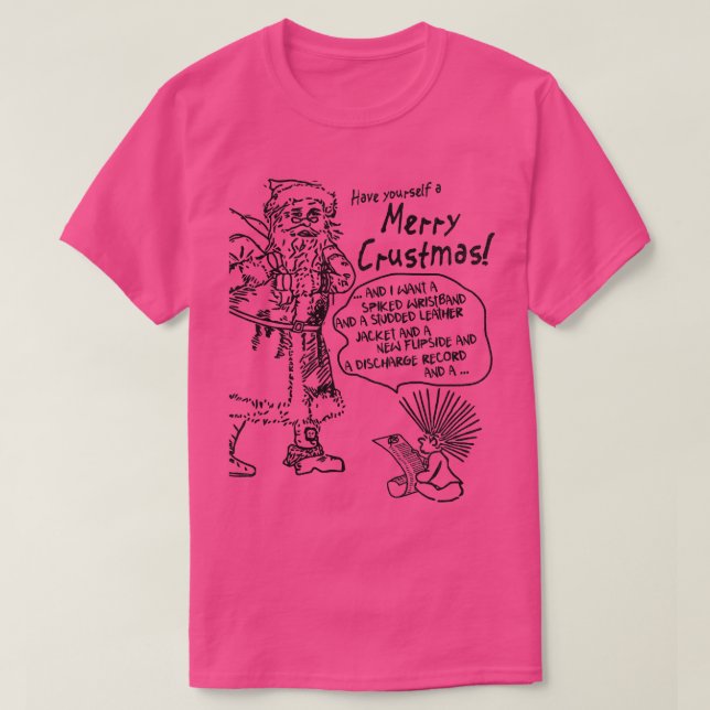 Camiseta Ten a tus Navidades de Punk de crustáceos de moras (Diseño del anverso)
