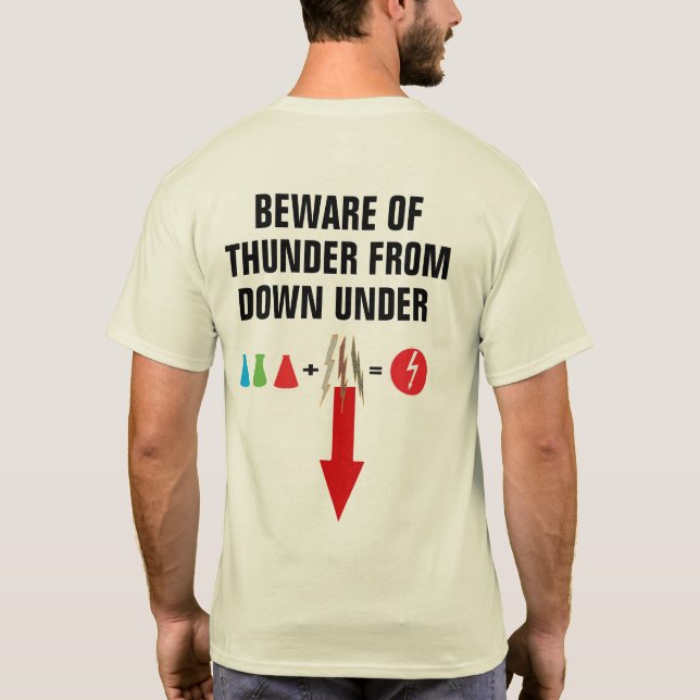 Camiseta Ten Cuidado Con El Trueno De Abajo Con Una Gráfica (Reverso)