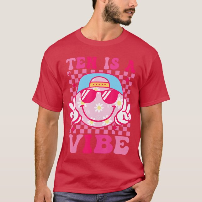 Camiseta Ten is A Vibe Birthday 10 Year Old Girls 10th Birt (Anverso)