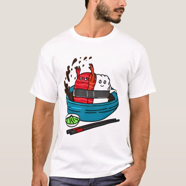Camiseta Ten un atún sushi divertido (Anverso)