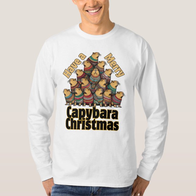 Camiseta Ten un buen Navidad de Capibara (Anverso)