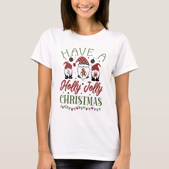 Camiseta Ten Un Gnomé De Navidades De Jolly Santo (Anverso)