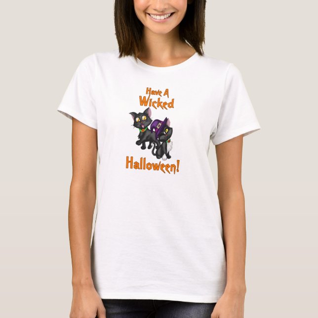 Camiseta ¡Ten un Halloween Malvado! (Anverso)