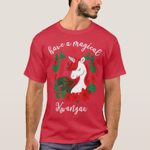 Camiseta Ten un Kwanzaa unicornio mágico feliz Kwanzaa Cele