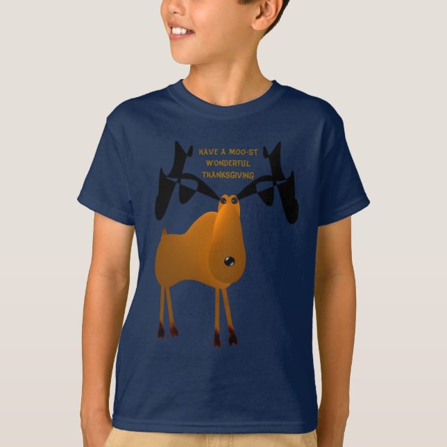 Camiseta Ten Un Maravilloso Día De Acción De Gracias De Moo (Anverso)