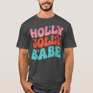 Camiseta Ten un Navidad colorido de HollyJolly Babe en la N