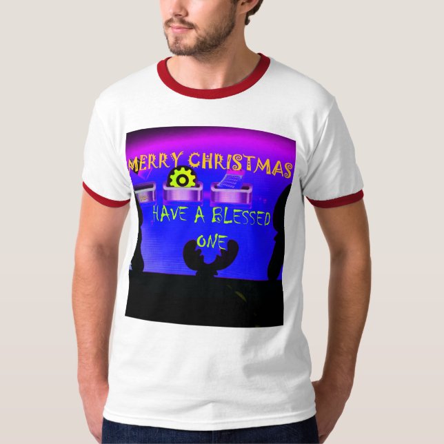 Camiseta Ten una bendición Feliz Navidad - un festival digi (Anverso)