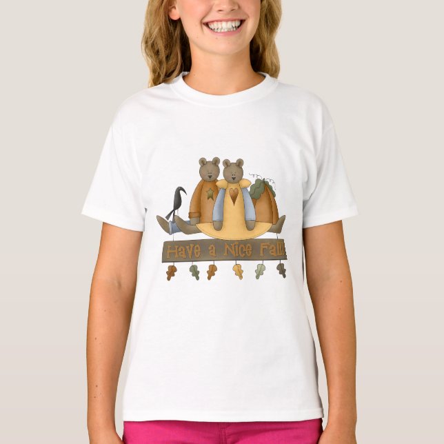 Camiseta "Ten una buena caída" Otoño Teddy Bears's Ringer (Anverso)