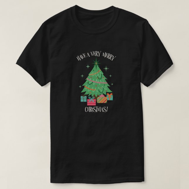 Camiseta Ten una Feliz Navidad con regalos (Diseño del anverso)