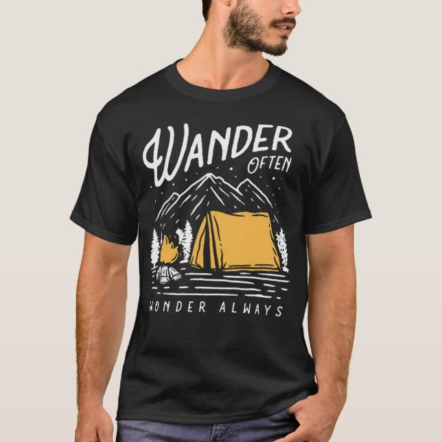 Camiseta Tendencia del campamento de montaña (Anverso)