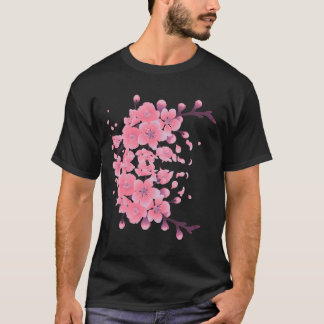 Camiseta Tendencia del florecimiento de cerezo japonés Saku