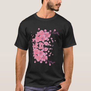 Camiseta Tendencia del florecimiento de cerezo japonés Saku