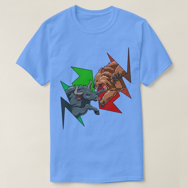 Camiseta Tendencia del mercado de negociación Bull Bear For (Diseño del anverso)
