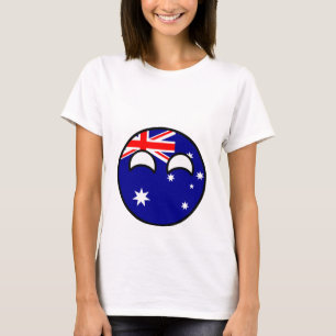 Camiseta Tendencia divertida Geeky Australia Countryball