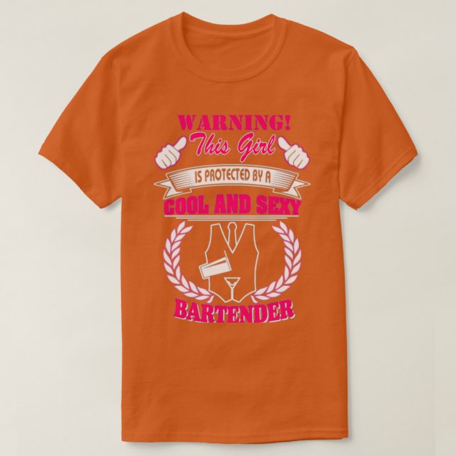 Camiseta Tendencia Funny Chica Love Bartender (Diseño del anverso)