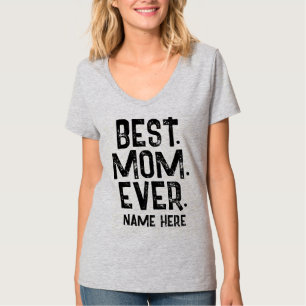 CAMISETA TENDENCIA LA MEJOR MAMÁ DEL MUNDO TYPOGRAPHY NEGRA