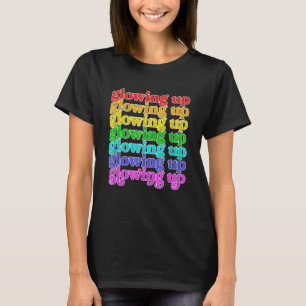 Camiseta Tendencia Social Media Glow Up Lgbtq Rainbow Glowi
