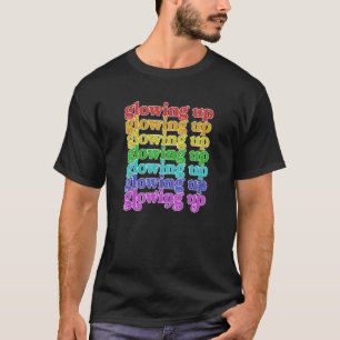 Camiseta Tendencia Social Media Glow Up Lgbtq Rainbow Glowi
