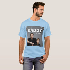 Camiseta Tendencias PhotoPop Daddy Est Año Personalizado Fo