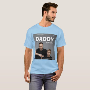 Camiseta Tendencias PhotoPop Daddy Est Año Personalizado Fo