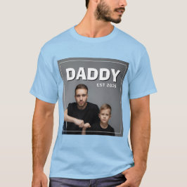 Camiseta Tendencias PhotoPop Daddy Est Año Personalizado Fo