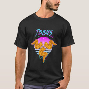 Camiseta Tendencias Vaporwave Tenders de Pollo Kanji Japoné