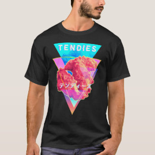 Camiseta Tendencias Vaporwave Tenders de Pollo Kanji Japoné
