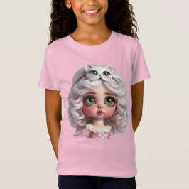 Camiseta Tender Kitten, muñeca en máscara de gatito por Nat