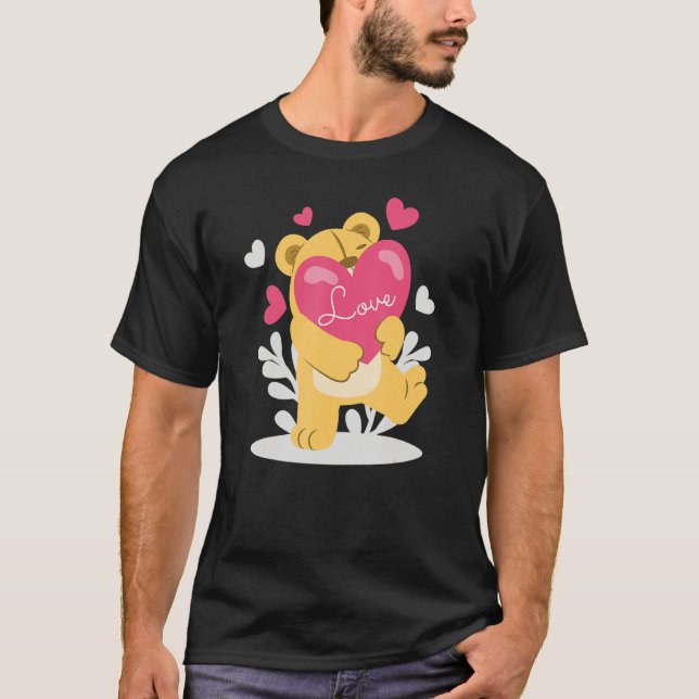Camiseta Tenderhearted Bear Valentines Day a Couple Matchin (Anverso)