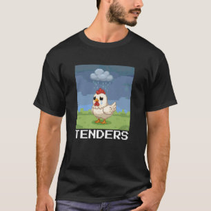 Camiseta Tenders, Tenders De Pollo Divertidos, Amo Los Tend