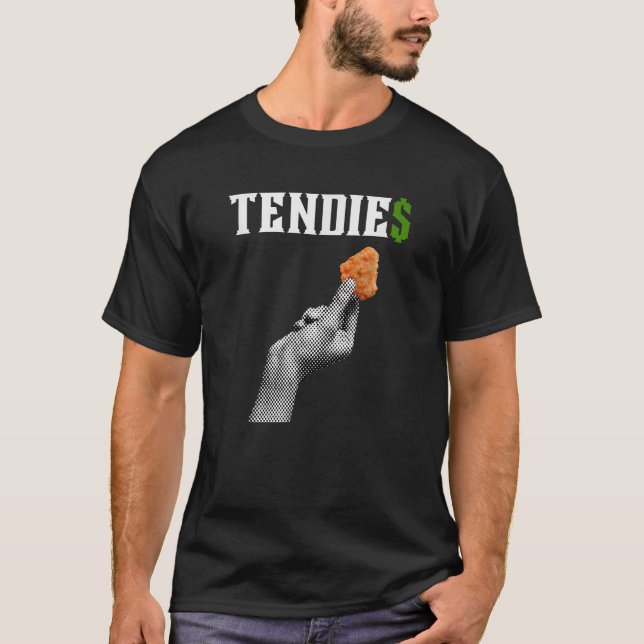 Camiseta Tendies TShirt Funny WSB Meme Chicken Tendies Mone (Anverso)