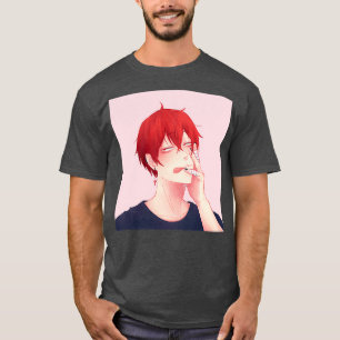 Camiseta Tendou Satori Blue Shirg Pink bg
