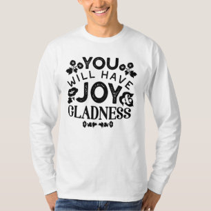 Camiseta Tendrás Alegría y Gozo Frase Inspiradora
