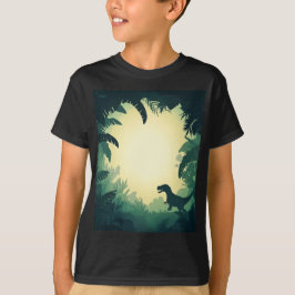 Camiseta Tendy T-Rex Dinosaur T-Shirt - Negro