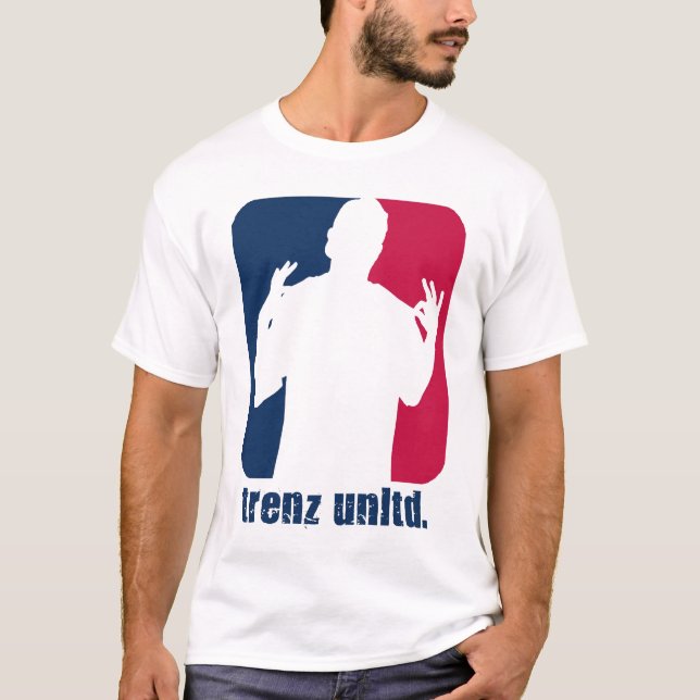Camiseta  Tendz Unltd. - Tee blanco azul marino y rojo (Bra (Anverso)