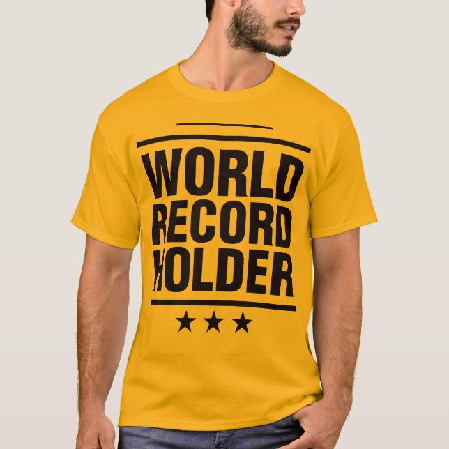 Camiseta ¡Tenedor de récord mundial! (Anverso)